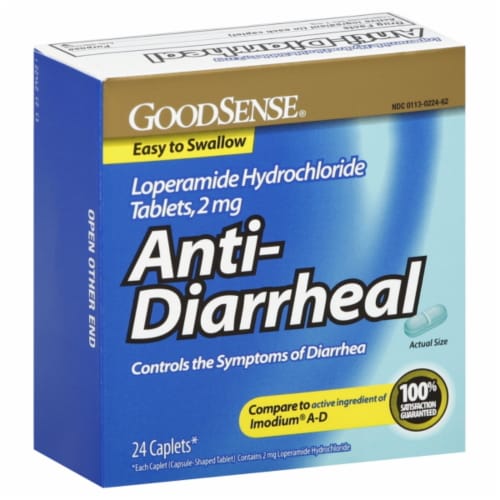 Good Sense® Anti-Diarrheal 2 mg Loperamide Hydrochloride Tablets Perspective: front