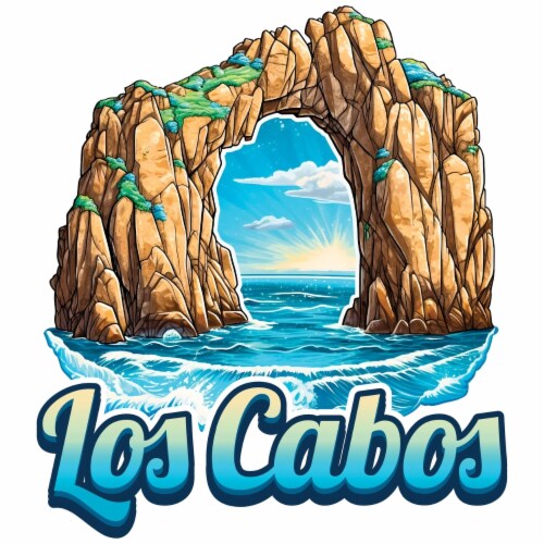 Los Cabos Mexico Design C Souvenir Magnet 4-Inch Perspective: front