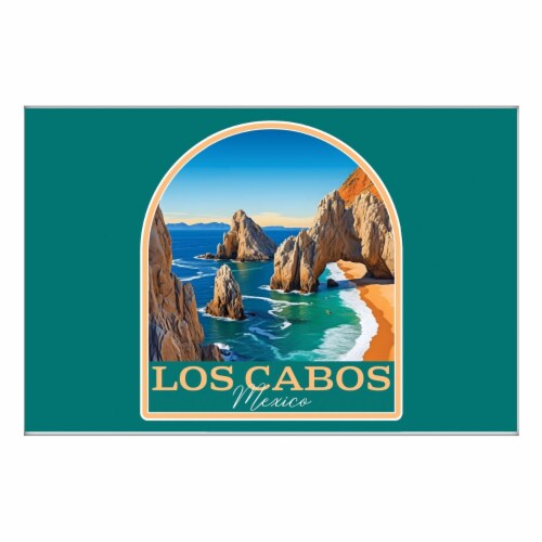 Los Cabos Mexico Design B Souvenir 2x3-Inch Fridge Magnet 4-Pack Perspective: front
