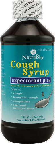 NatraBio Adult Cough Syrup Perspective: front