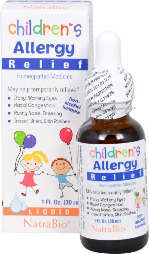 NatraBio Children's Allergy Relief Liquid Perspective: front
