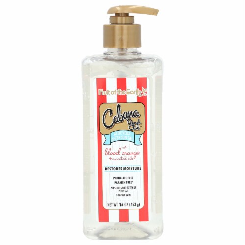 Fruit Of The Earth Aloe Vera With Blood Orange & Essential Oils After Sun Gel, 16 oz Perspective: front