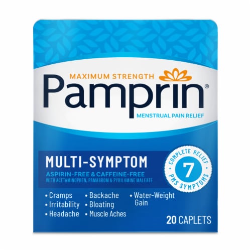 Pamprin® Multi-Symptom Relief Caplets Perspective: front
