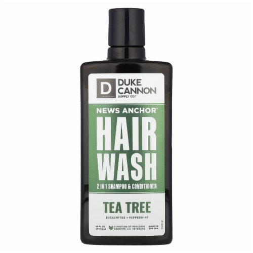 DUKE CANNON NEWS ANCHOR TEA TREE 2IN1 HAIR WASH Perspective: front