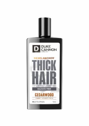 Duke Cannon News Anchor Thick Hair 2 In 1 Shampoo & Conditioner Cedarwood Perspective: front