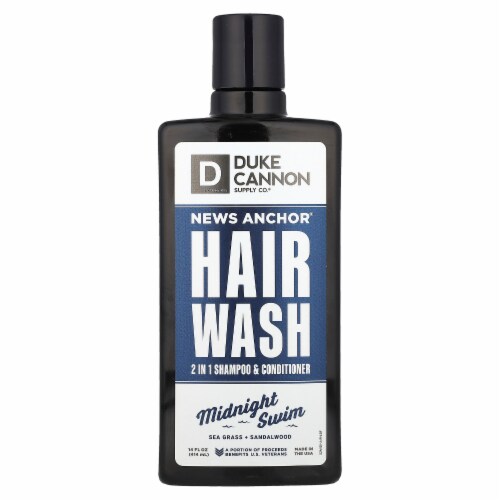 Duke Cannon News Anchor Hair Wash 2 In 1 Shampoo & Conditioner - Midnight Swim Perspective: front