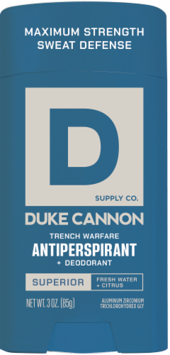 Duke Cannon Trench Warfare Antiperspirant Deodorant - Superior Perspective: front