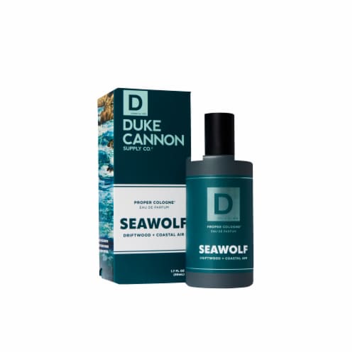 Duke Cannon Supply Co. Proper Cologne Seawolf/Driftwood + Coastal Air Eau de Parfum 1.7 fl oz Perspective: front