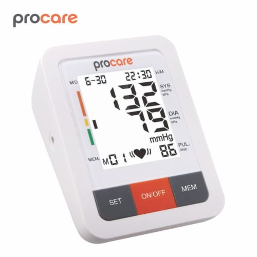 Procare Upper Arm Blood Pressure Monitor with XL Cuff Perspective: front