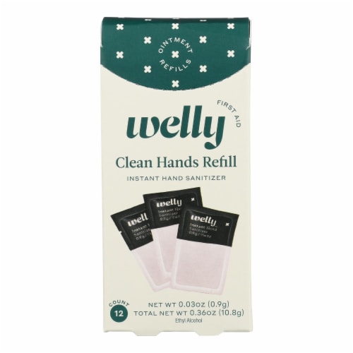 Welly First Aid - 1st Aid Kit Hand Sanitizer Refill - CS of 6-12 CT Perspective: front
