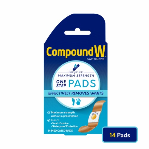 Compound W One Step Max Strength Wart Remover Pads Perspective: front