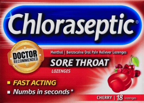 Chloraseptic® Cherry Lozenges Perspective: front