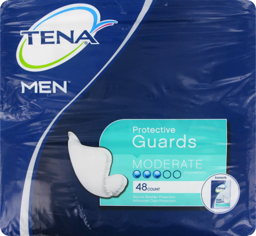 TENA Men Protective Guards Moderate Absorbency Perspective: front