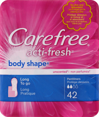 Carefree Body Shape Long Unscented Pads Perspective: front