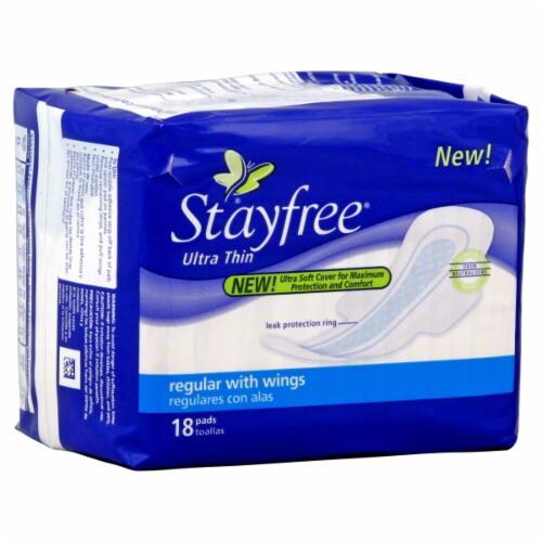 Stayfree Ultra Thin Regular Pads With Wings Perspective: front