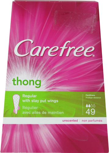 Carefree Unscented Thong Liners Perspective: front