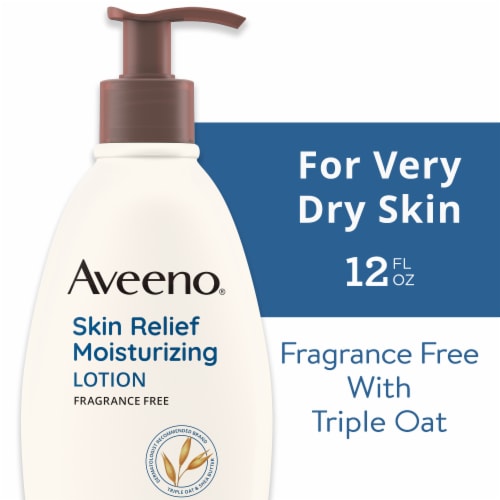 Aveeno Skin Relief Fragrance Free Moisturizing Lotion Perspective: front