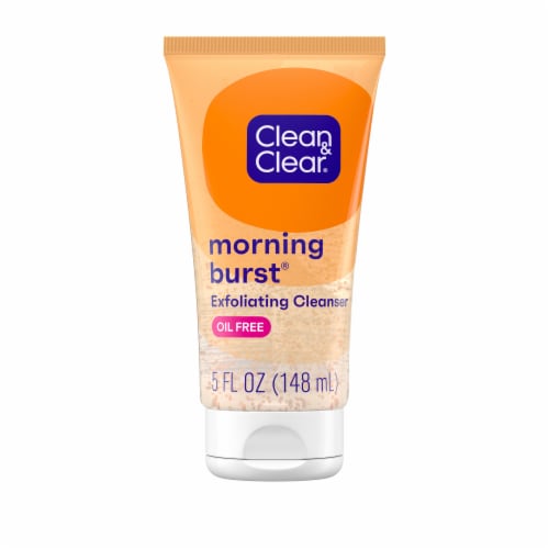 Clean & Clear Morning Burst Oil-Free Exfoliating Face Wash with Vitamin C & Pro-Vitamin B5 Perspective: front