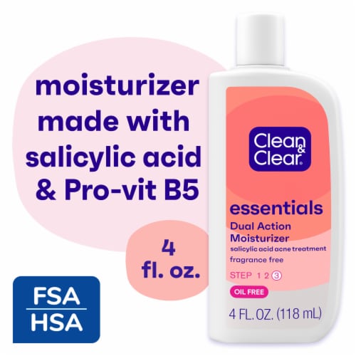 Clean & Clear® Dual Action Moisturizer Acne Medication Perspective: front