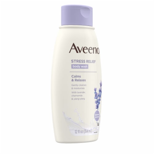 Aveeno® Active Naturals® Lavender Chamomile and Ylang-Ylang Stress Relief Body Wash Perspective: front