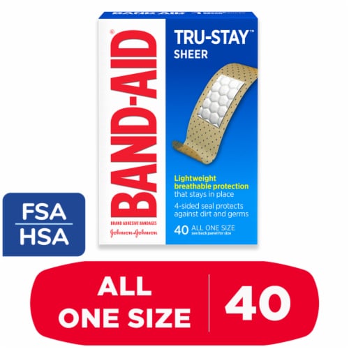 BAND-AID Brand Tru-Stay Sheer Adhesive Bandages Perspective: front