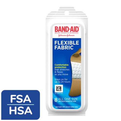 Band-Aid Brand Flexible Fabric Adhesive Bandages, All One Size Perspective: front