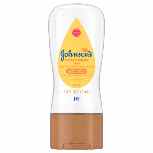 Johnson's® Shea & Cocoa Butter Baby Oil Gel Perspective: front