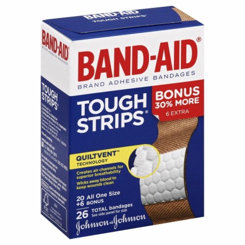 Band-Aid Tough Strips - 26 Count Perspective: front