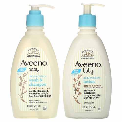 Aveeno Baby Wash & Shampoo and Lotion Daily Care Set, 2 ct / 12 fl oz -  Fry's Food Stores