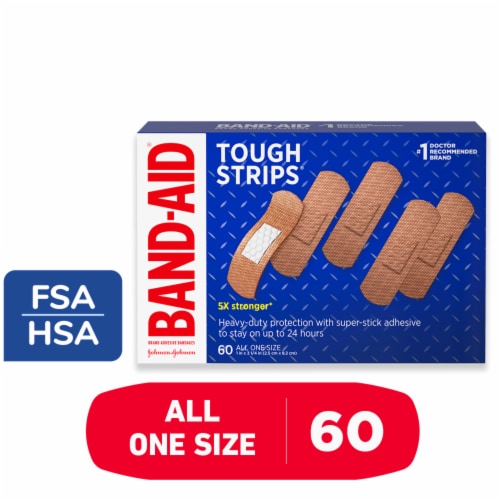 Band-Aid Tough Strips Adhesive Bandage Perspective: front