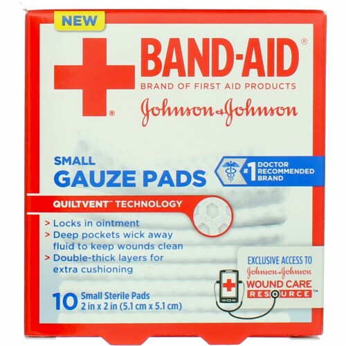 Band-Aid® Cushion Care™ Gauze Pads Perspective: front