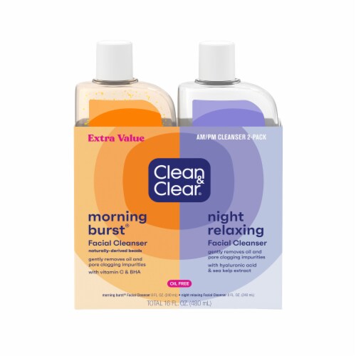 Clean & Clear™ Oil Free Day & Night Cleansers, 2 ct / 8 fl oz - Harris  Teeter