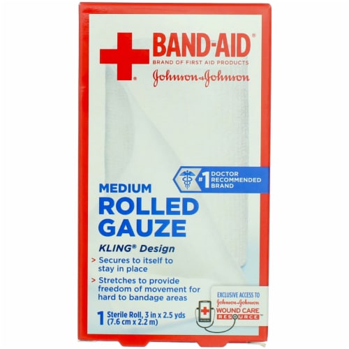 Band-Aid Medium Rolled Gauze Perspective: front