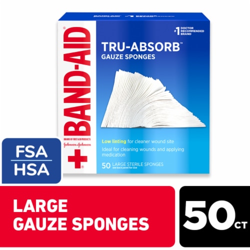 Band-Aid® Tru-Absorb™ Large Gauze Sponges Perspective: front