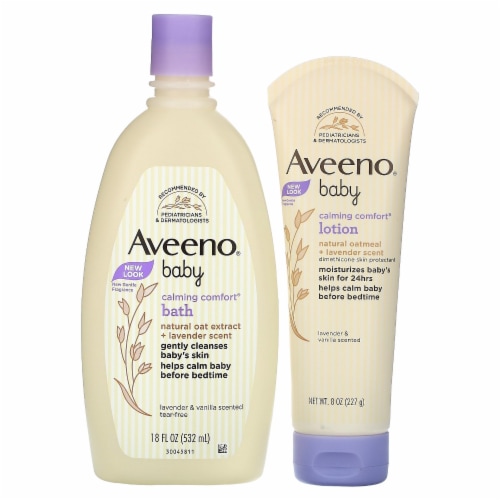 Aveeno Baby Calming Comfort Bath + Lotion Set - Lavender & Vanilla, 2 Pack  - Kroger