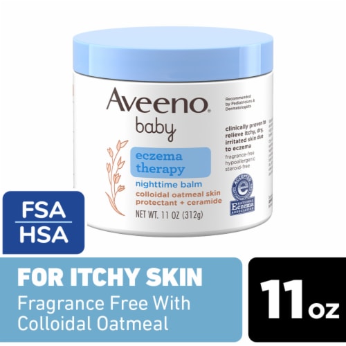 Aveeno Baby Eczema Therapy Nighttime Balm Hypoallergenic Perspective: front