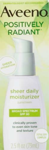 Aveeno® Positively Radiant Sheer Daily Moisturizer Sunscreen SPF 30