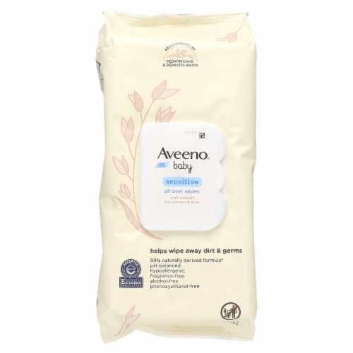 Aveeno Baby® Sensitive All Over Wipes Perspective: front