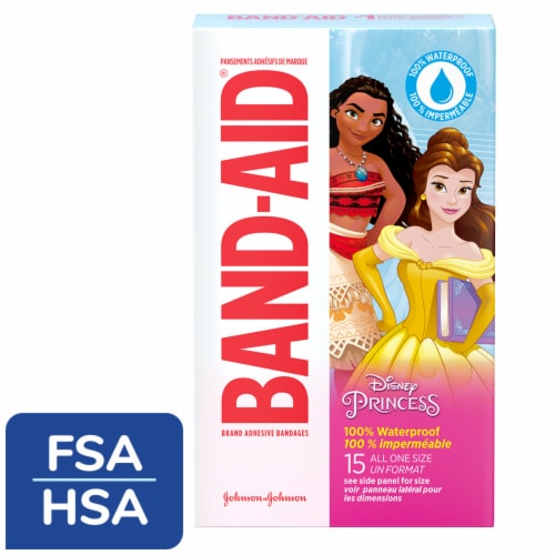 Band-Aid® Princess Waterproof Bandages Perspective: front