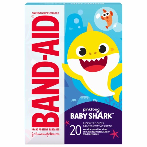 Band-Aid® Baby Shark Assorted Bandages Perspective: front