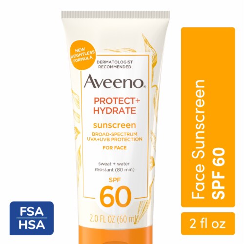 Aveeno® Protect + Hydrate Face Sunscreen SPF 60 Perspective: front