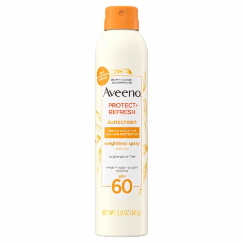 Aveeno® Protect + Refresh Weightless Spray Sunscreen SPF 60 Perspective: front