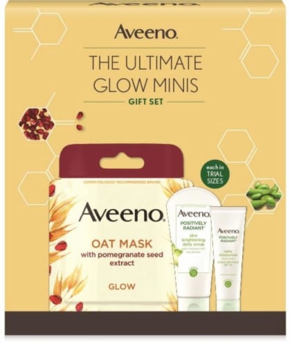 Aveeno The Ultimate Glow Minis Gift Set Perspective: front
