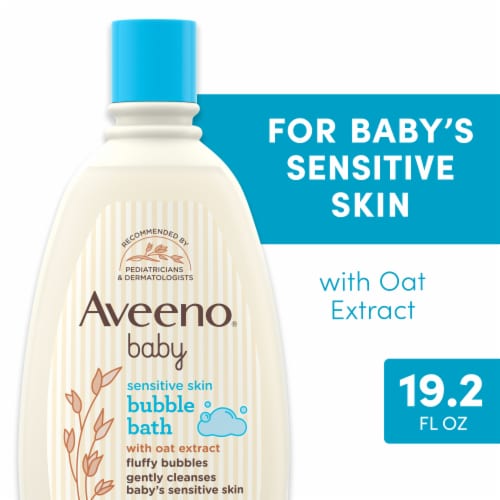 Aveeno Baby Sensitive Skin Oat Extract Bubble Bath Perspective: front