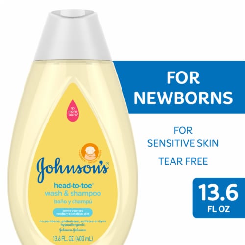 Johnson’s Head-to-Toe Newborn Baby Wash & Shampoo Perspective: front