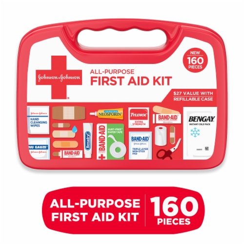 Johnson & Johnson All-Purpose Portable Compact First Aid Kit Perspective: front