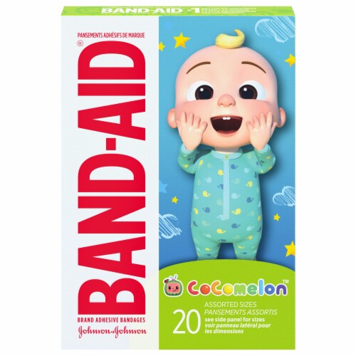 Bandaid® Cocomelon Assorted Size Bandages Perspective: front