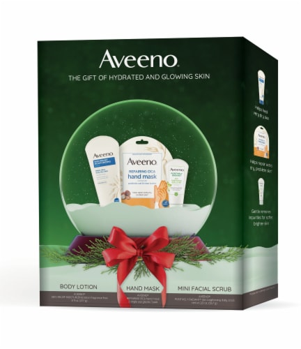 Aveeno® Lotion Scrub Mask Holiday Pack Perspective: front