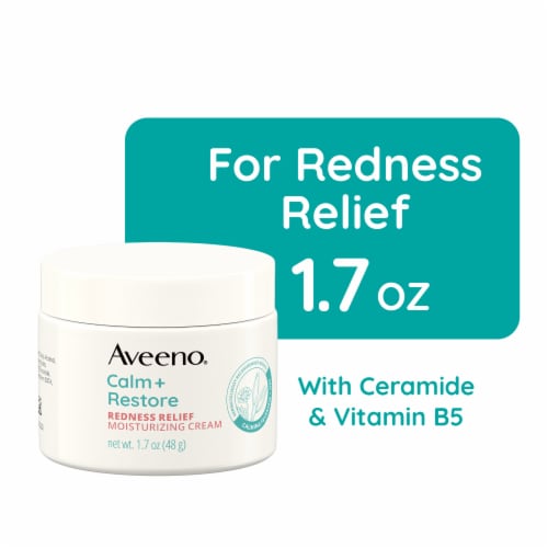 Aveeno Calm + Restore Redness Relief Cream Fragrance-Free for Sensitive Skin Perspective: front