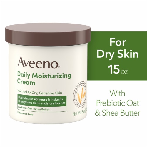 Aveeno Daily Moisturizing Cream For Normal Dry Sensitive Skin Perspective: front